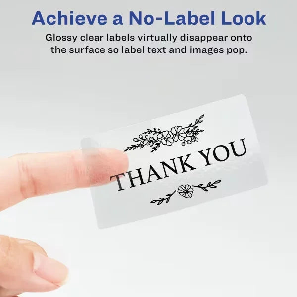 Avery&reg; Easy Peel&reg; Shipping Labels, Glossy, Clear, 2" x 4", 100 Labels (6522)
