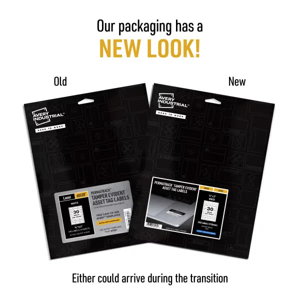Avery&reg; PermaTrack&reg; Tamper-Evident Asset Tag Labels, 3/4" x 2", 240 Labels (60530)