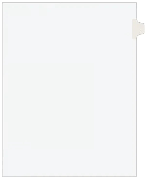 Avery&reg; Individual Legal Dividers Avery Style, Letter Size, #3 (11913)