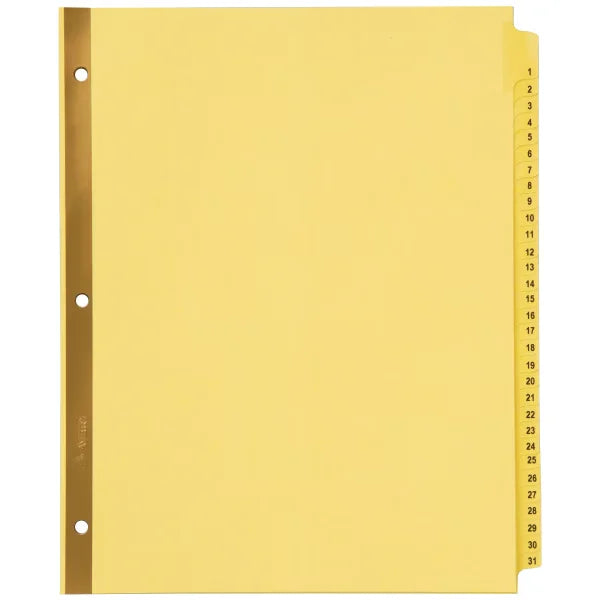 Avery&reg; Preprinted Dividers, 31-Tab Set, 1-31 (11308)