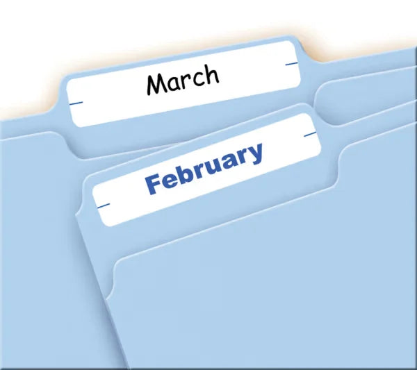 File Folder Labels on 4” x 6” Sheets, Easy Peel, White, Print or Handwrite, 2/3” x 3-7/16”, 252 Labels (5202)