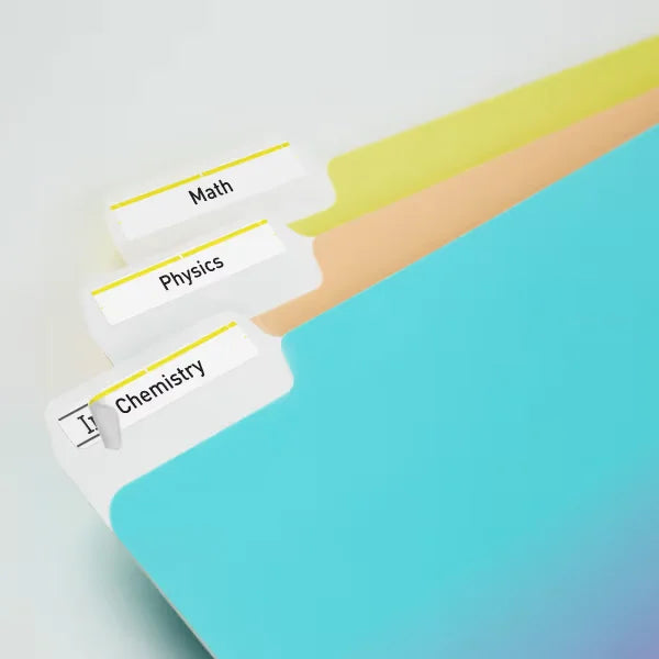 TrueBlock® File Folder Labels, 2/3” x 3-7/16”, 1,500 Printable Labels, Permanent Adhesive, White/Yellow (5966)
