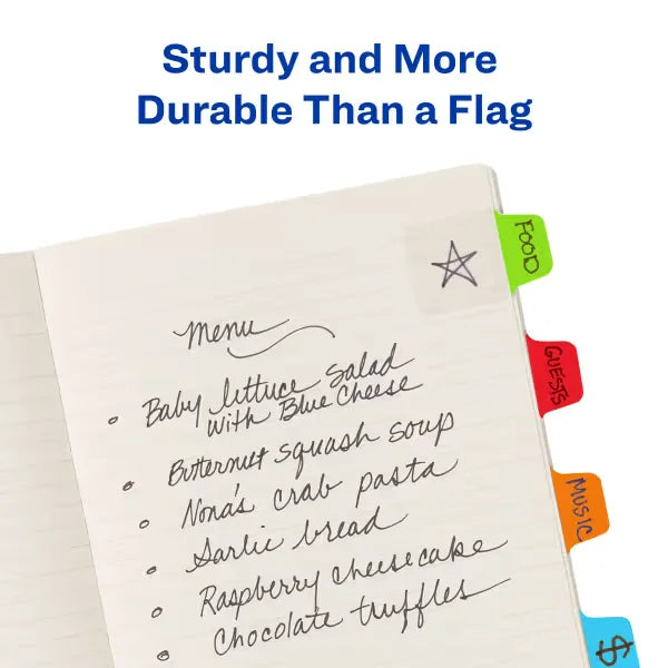 Avery&reg; Ultra Tabs&reg;, Assorted Primary Colors, 1" x 1.5", 80 Repositionable Mini Tabs, 2-Side Writable (74763)