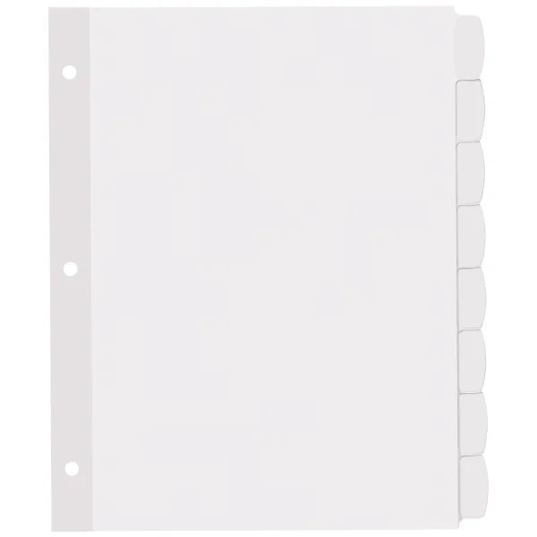 Avery&reg; Big Tab&trade; Printable White Label Dividers, Easy Peel Labels&reg;, 8 Tabs per Set, White (20 Sets of 14435)