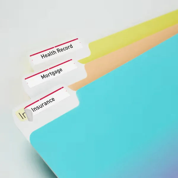TrueBlock® File Folder Labels, 2/3” x 3-7/16”, 1,500 Printable Labels, Permanent Adhesive, White/Red (5066)