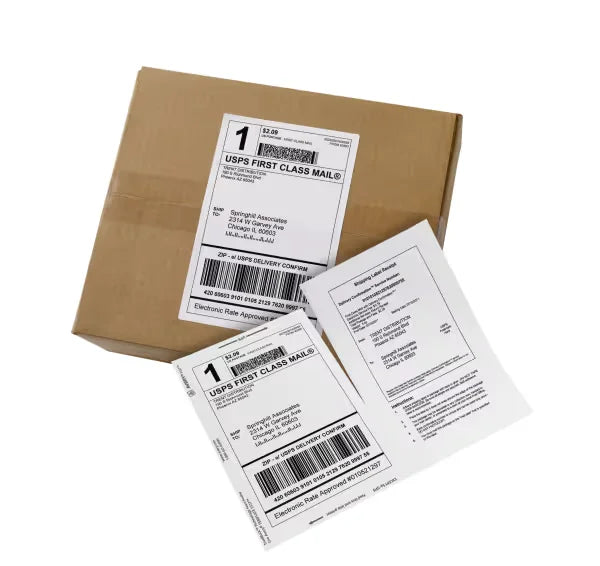Avery&reg; Shipping Labels  Paper Receipts, Permanent Adhesive, 5-1/16" x 7-5/8", 100 Labels (27900)