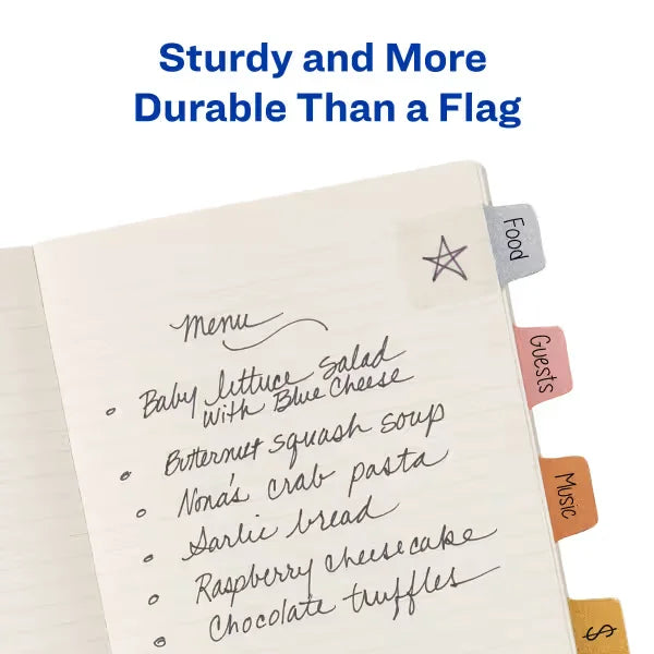 Avery&reg; Ultra Tabs&reg;, Assorted Metallic Colors, 1" x 1.5", 40 Repositionable Mini Tabs, 2-Side Writable (74785)