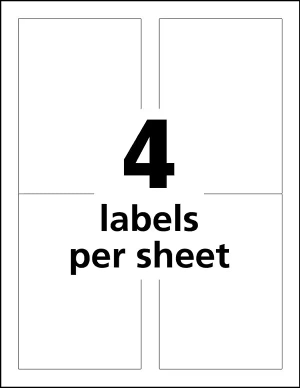 Avery&reg; UltraDuty&reg; GHS Chemical Labels for Pigment Inkjet Printers, Permanent Adhesive, Waterproof, UV Resistant, 3-1/2” x 5”,  200  Labels (60523)