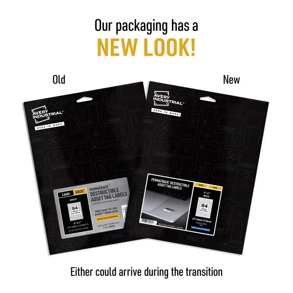 Avery&reg; PermaTrack&reg; Destructible Asset Tag Labels, 1/2" x 1", 672 Labels (60535)