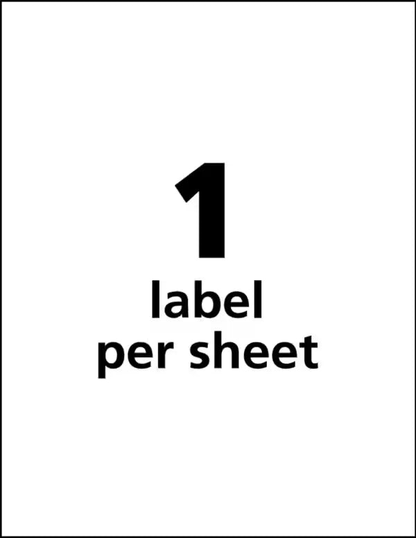 Avery&reg; UltraDuty&reg; GHS Chemical Labels for Pigment Inkjet Printers, Waterproof, UV Resistant, 8-1/2” x 11”, 50 Labels (60521)