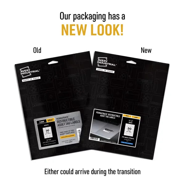 Avery&reg; PermaTrack&reg; Destructible Asset Tag Labels, 3/4" x 2", 240 Labels (60531)