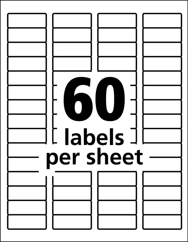 Avery&reg; Durable ID Labels, TrueBlock&reg; Technology, Permanent Adhesive, 2/3” x 1-3/4”, 3,000 Labels (61533)