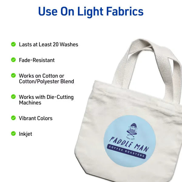 Avery&reg; Fabric Transfers for Light Fabrics, 8-1/2" x 11", Inkjet Printer Compatible, 6 Matte Sheets (3271)