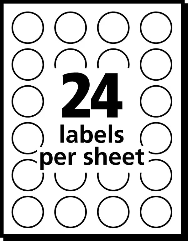 Avery&reg; Removable Color-Coding Labels, Removable Adhesive, Yellow, 3/4" Diameter, 1,008 Labels (5462)