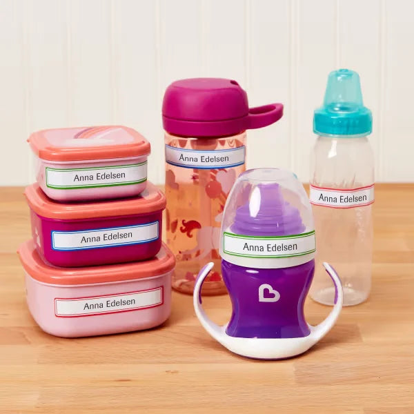 Avery&reg; Durable Labels, 5/8" x 3-1/2", Assorted Border Colors, Water-Resistant Labels, 35 Rectangle Labels Total (41440)