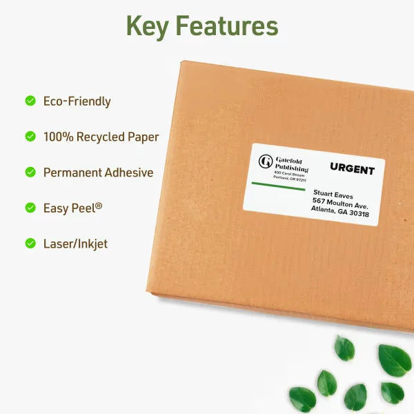Avery&reg; EcoFriendly Shipping Labels, 2" x 4", White, Permanent, Laser & Inkjet, 1,000 Labels (48163)