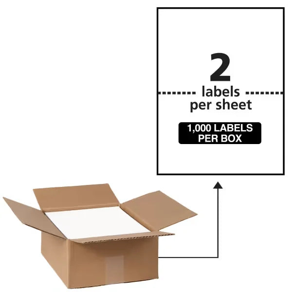 Waterproof Labels with Ultrahold&reg; Permanent Adhesive, Sure Feed&trade;, TrueBlock&reg;, Laser, 1,000, 5-1/2" x 8-1/2" (95526)