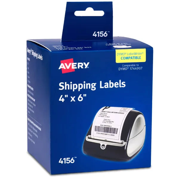 Avery&reg; Direct Thermal Shipping Labels, 4" x 6", White, Permanent, 1 Roll, 220 Labels (4156)