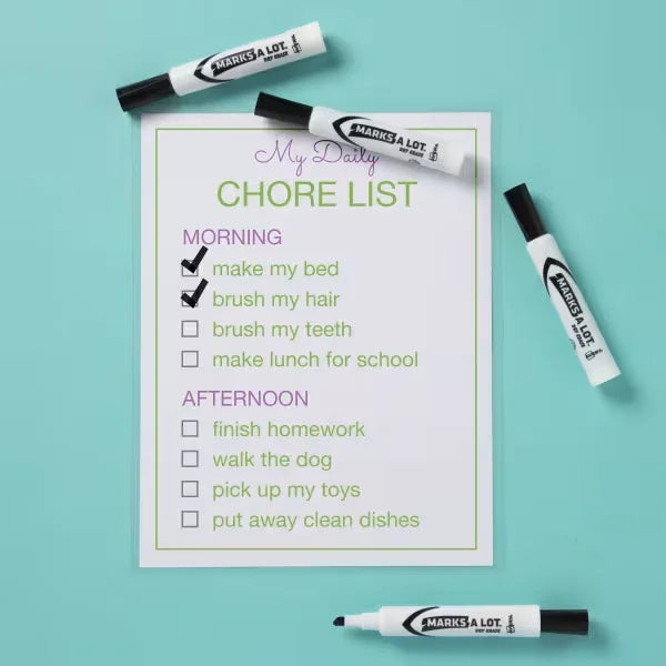 Avery(R) Marks A Lot(R) Desk-Style Dry Erase Markers, Black, Value Pack of 36 (98207)