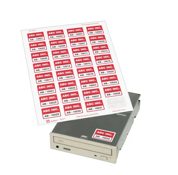 Avery&reg; ID Labels, Permanent Adhesive, 1-1/4" x 1-3/4", 480 Labels (6570)