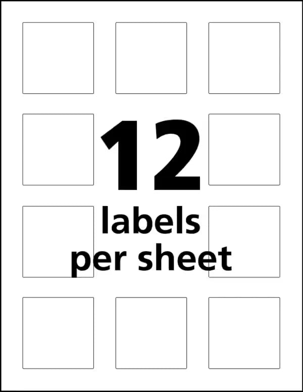 Avery&reg; UltraDuty&reg; GHS Chemical Labels for Pigment Inkjet Printers, Permanent Adhesive, Waterproof, UV Resistant, 2” x 2”, 600 Labels (60526)