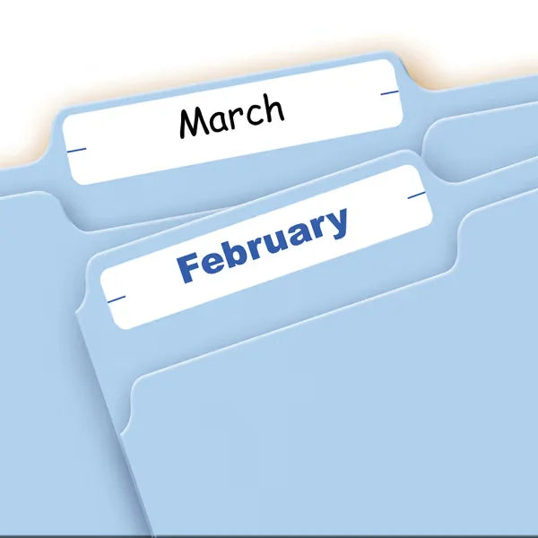 Permanent Easy Peel File Folder Labels on 4” x 6” Sheets, Laser & Inkjet Printer, White, 2/3” x 3-7/16”, 756 Labels (32131)