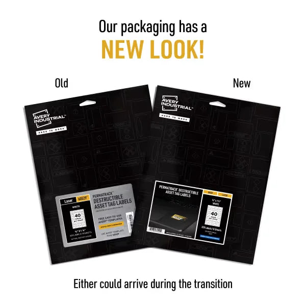 Avery&reg; PermaTrack&reg; Destructible Asset Tag Labels, 3/4" x 1-1/2", 320 Labels (60529)