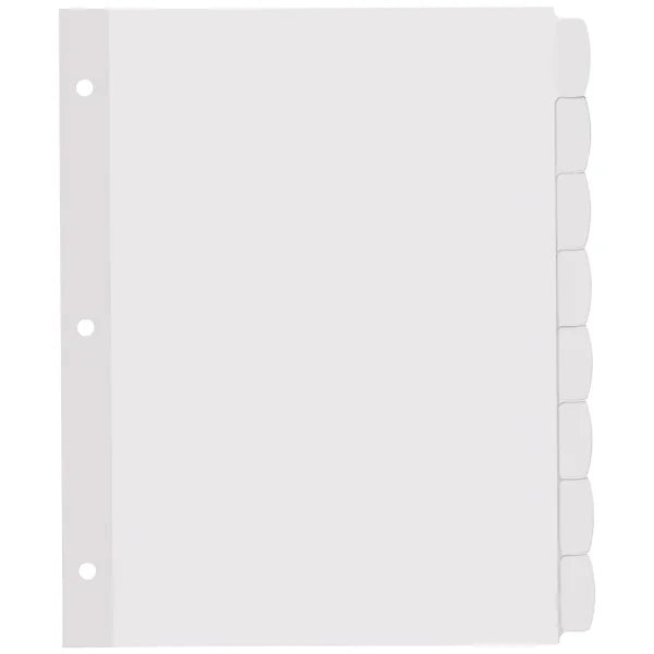 Avery&reg; Big Tab&trade; Printable White Label Dividers, Easy Peel Labels&reg;, 8 Tabs per Set, White (4 Sets of 14433)