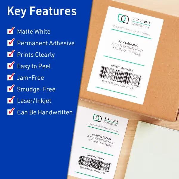 Avery&reg; Full Sheet Shipping Labels, 8-1/2" x 11", White, 250 Blank Mailing Labels (95920)