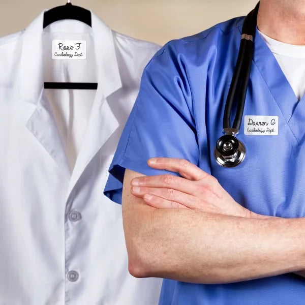Avery&reg; No-Iron Fabric Labels, 1" x 1-3/4", Washer and Dryer-Safe Labels, Non-Printable, 100 Blank Labels Total (40723)