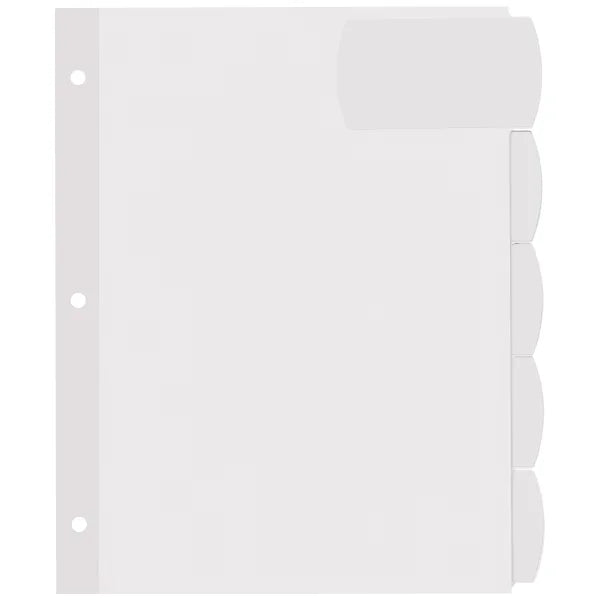Avery&reg; Big Tab&trade; Printable White Label Dividers, Easy Peel Labels&reg;, 5 Tabs per Set, White (20 Sets of 14440)