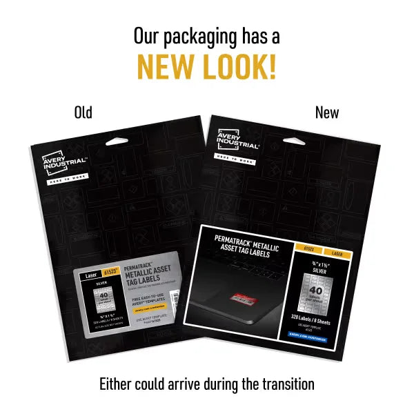 Avery&reg; PermaTrack&reg; Metallic Asset Tag Labels, 3/4" x 1-1/2", 320 Labels (61523)