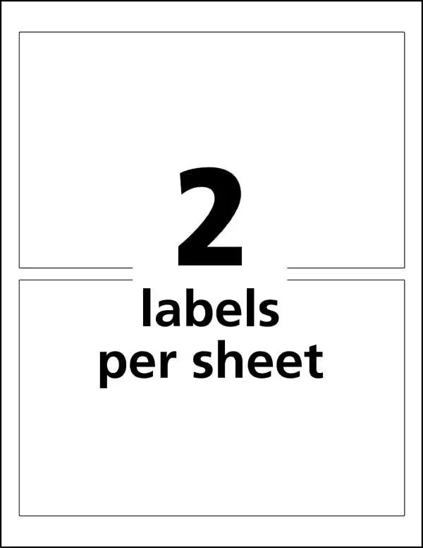 Avery&reg; UltraDuty&reg; GHS Chemical Labels for Pigment Inkjet Printers, Permanent Adhesive, Waterproof, UV Resistant, 4-3/4” x 7-3/4”, 100 Labels (60522)